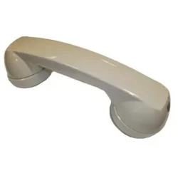 Classic Cortelco 2500 corded telephone in ash color with push-button dial, hearing aid compatible handset, and adjustable ringer—ideal for office, hotel, or emergency landline use