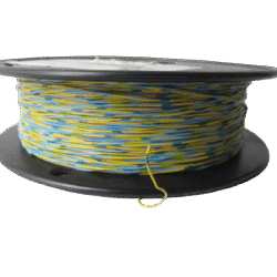 24 AWG Single Pair Cross Connect Wire Yellow Blue 1000 Ft Reel - New Telco Cable