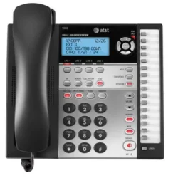 AT&T 1080 4-Line Corded Speakerphone with LCD Display Supports Up to 16 Stations