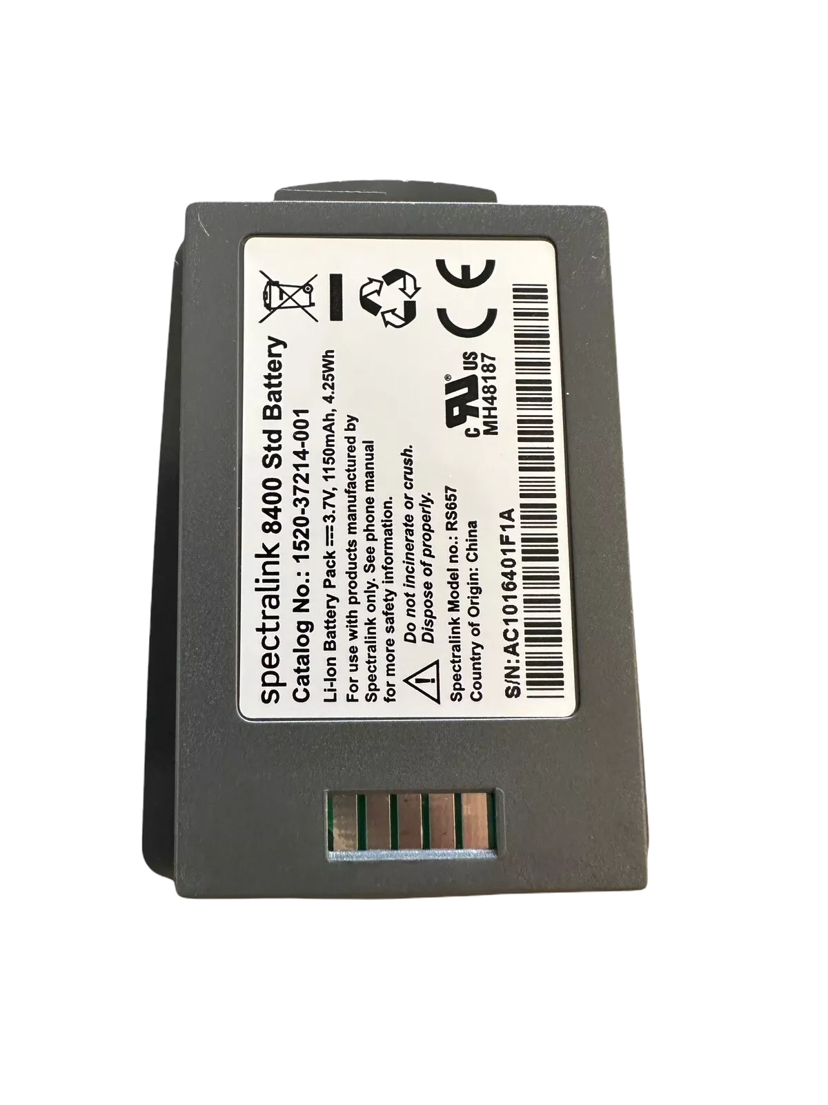 New Spectralink 8400 Series Standard Battery 1520-37214-001-N Replacement