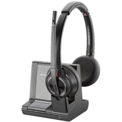 Plantronics Savi 8220 Wireless DECT Headset (207325-01) – Dual-Ear, ANC, Multi-Device Compatibility, New