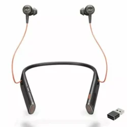 Poly Voyager 6200 UC Bluetooth Earbuds with Wireless Neckband – 208748-101-N