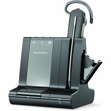 Plantronics Savi 8245-M USB-A Wireless Headset 211837-01-N with base station and accessories. 214900-01,211837-01 7W6D1AA#ABA,