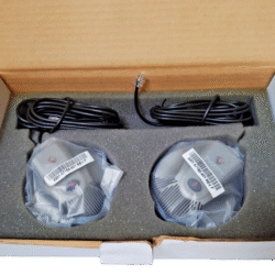 Polycom Extension Mic Pair for VTX1000 – Model 2200-07155-001-N, top view with dual microphones