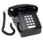 2500 Standard Desk Telephone Black U.I.E. 250000-VBA-20MD-N analog desk phone