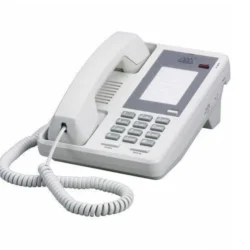 New white Vodavi Startalk 2800 Series single-line phone with message indicator – 2801-08-N