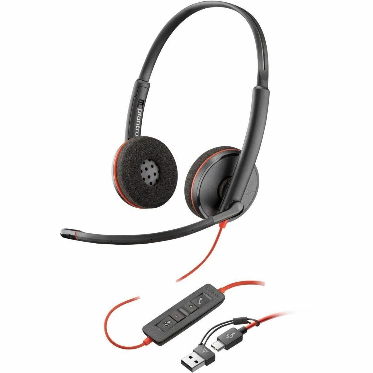 Poly Blackwire C3220 Duo Headset USB 8X228AA-N | Stereo UC Office Headset