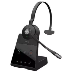Jabra Engage 65 Mono Wireless Headset 9553-553-125-N with charging base and boom mic