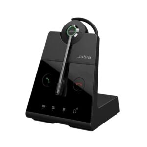 Jabra Engage 65 Convertible wireless DECT headset with base station, earhook, and headband – Model 9555-553-125-N
