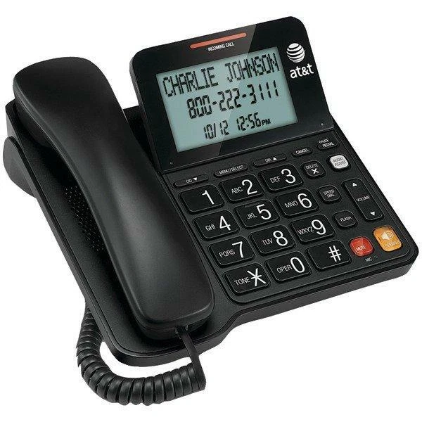 AT&T CL2940 black corded speakerphone with large display and caller ID