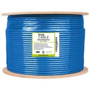 1000' CAT5E 4-Pair Solid Non-Plenum Cable – Blue Ethernet Cable for High-Speed Networking