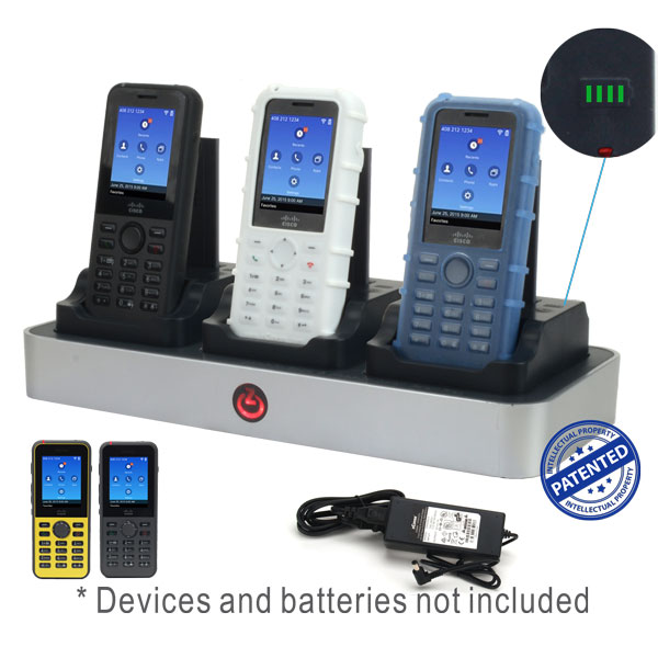zCover zDock CI821U3A three-bay charging rack for Cisco 8821 and 8821-EX