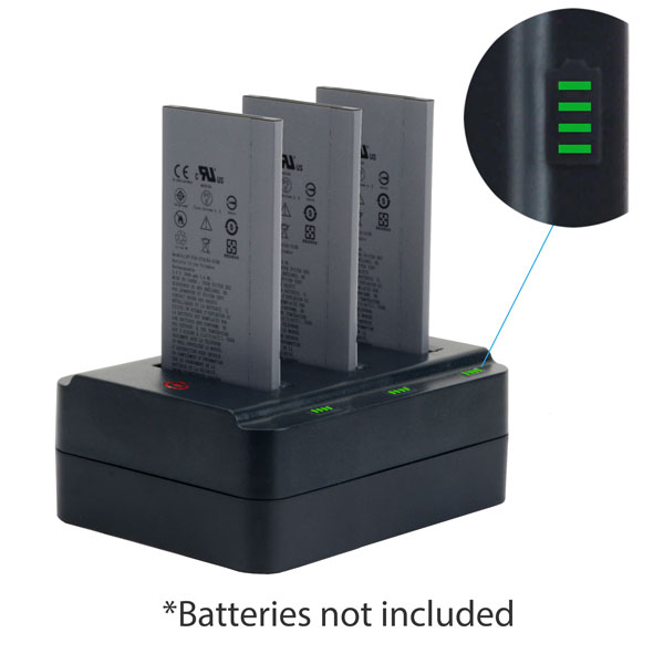 zDock Desktop Charger CI821UDB for 8821/8821EX – Charges Three Batteries Simultaneously
