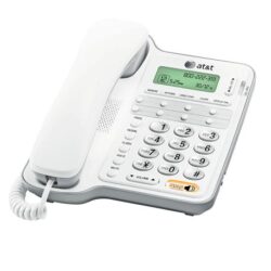 T&T Single Line Analog Phone White New CL2909 Desk Telephone