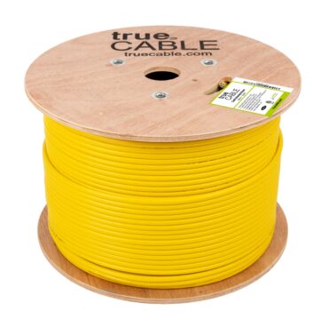 CAT6 Solid UTP Plenum Cable – Yellow 1000' Bulk Box (CMP4P24L6YL-M-HIT) High-Performance Network Cable