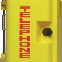 Allen Tel GB90H-04 Weather-Resistant Phone Enclosure – Durable Yellow Outdoor Housing