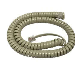 Handset cord ash with 4-inch lead and 12-foot extended coil, OEM replacement