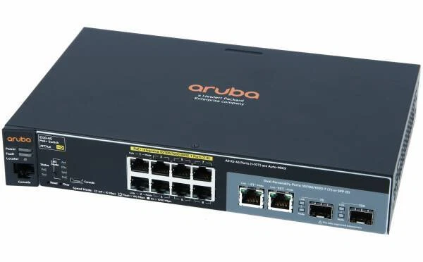 HP HPE Aruba J9780A 2530-8 PoE+ Switch with Power Supply – New J9780A Managed Gigabit Network Switch