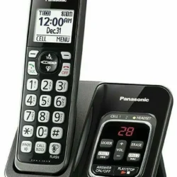 Panasonic Talking Caller ID, 150 Call Block, 1.6' White LCD, Handset Locator, 1 Handset - Black KX-TGD610B NEW