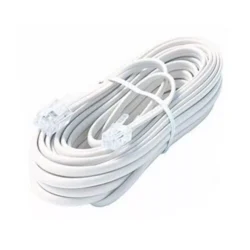 MedPat 7" Flat Line Cord L7W-N – white medical-grade communication cable