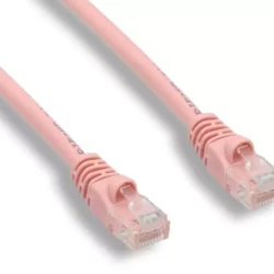 7ft CAT6 Patch Cable with Boot – Pink for high-speed Gigabit Ethernet networks