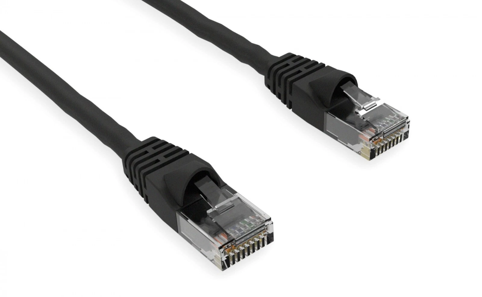 25ft CAT6 Patch Cable with Boot – Black for long-range Gigabit Ethernet networking
