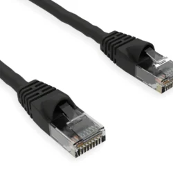 50ft CAT6 Patch Cable with Boot – Black for long-distance Gigabit Ethernet installations