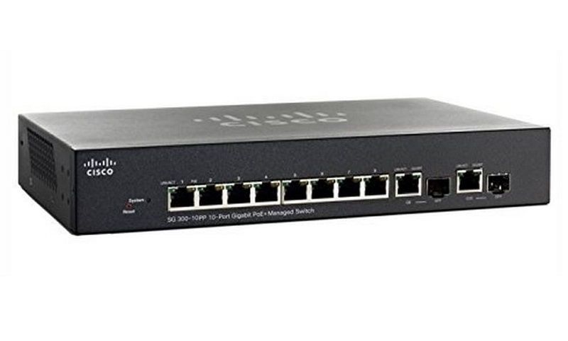 Cisco 10-port Gigabit PoE+ Managed Switch - 10 PoE Ports SG300-10PP