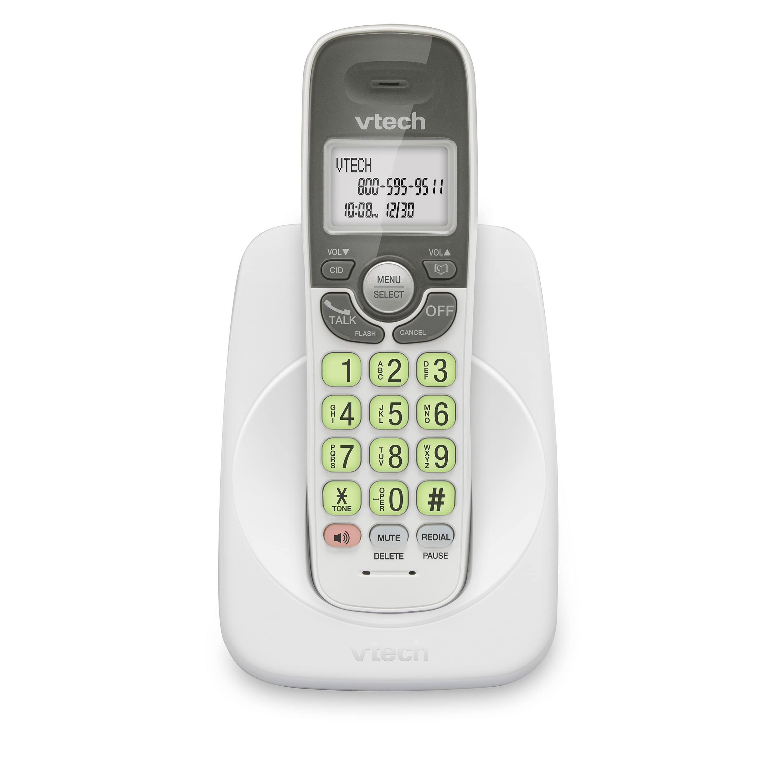 VTech VG101 DECT 6.0 Cordless Phone with Speakerphone White – New VG101W-N