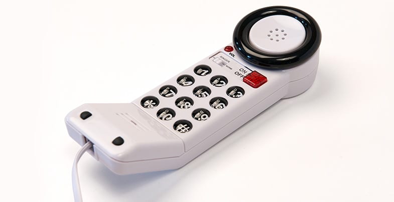Med-Pat XL-88JB Single Line Corded Telephone with Volume Control and Adjustable Ringer – One-Piece Design
